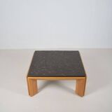 Brutalist coffee table with natural stone top, 1970s