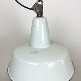 Industrial Grey Enamel Factory Pendant Lamp from Zaos, 1960s