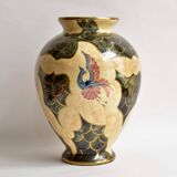 Large vintage vase - hand-painted decor