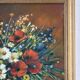 Wildflower bouquet, oil on panel signed Toutaiy.
