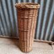 Vintage rattan wicker umbrella stand