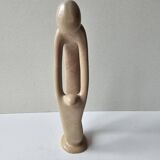 Soapstone Sculpture - Parenting Woman and Child Modern Design