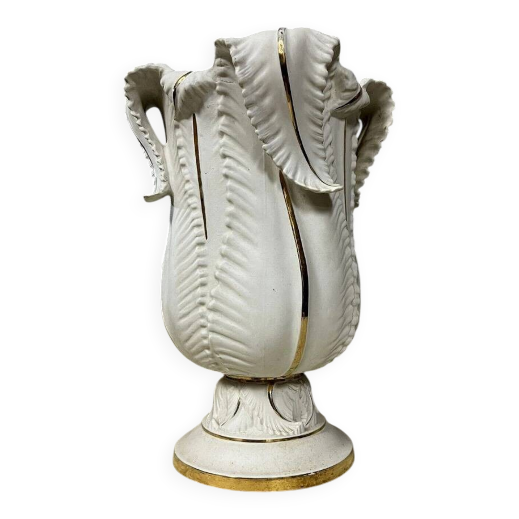 Albert Laurent Limoges: large vase entitled "algae" Art Deco period