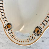 Oval and hollow dish longwy model "cézarine" art deco 30s