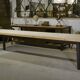 Grande table de ferme en pin XXème