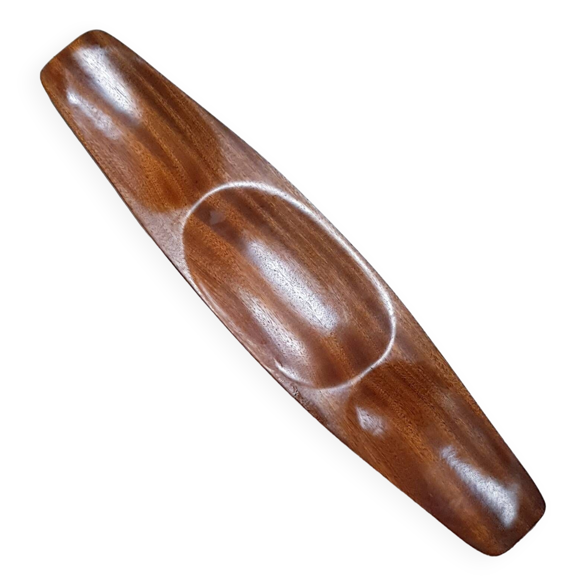 Plateau de console sculpté à la main du milieu du siècle