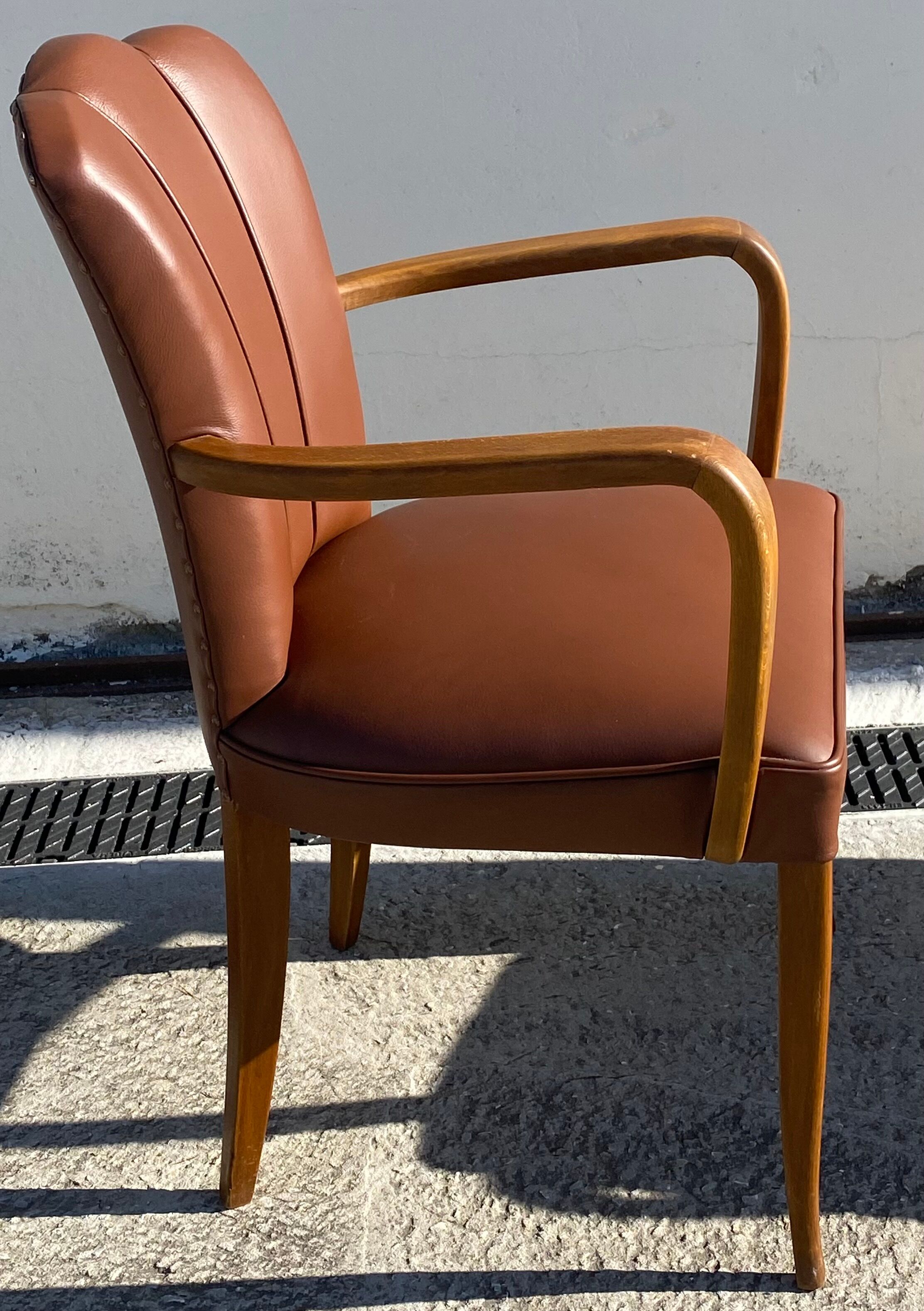 Pair of 50s bridge armchairs
