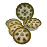 11 oyster plates + 1 Orchies Moulin des Loups dish