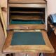 Set consisting of a small scriban desk and its antique chair.