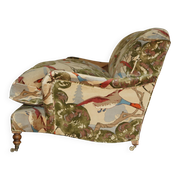 George Smith Signature Scroll Arm Velvet Sofa