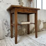 Oak console side table