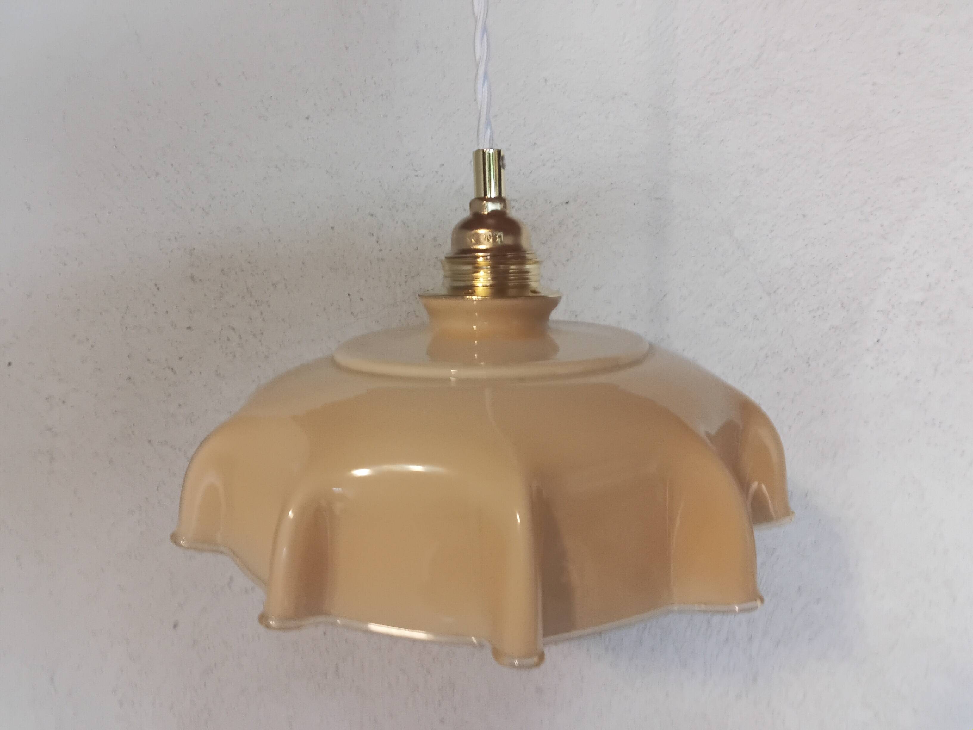 Vintage opaline pendant light
