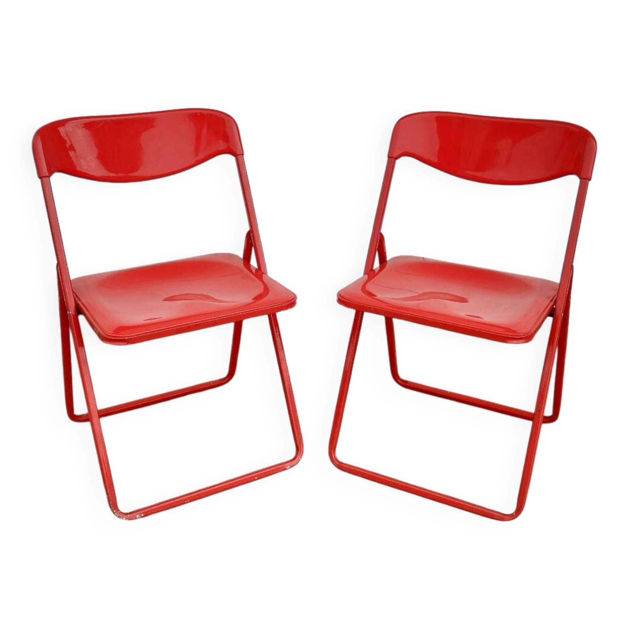 Pair of Italian folding chairs