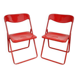 Pair of Italian folding chairs