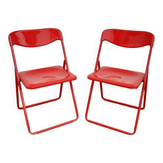 Pair of Italian folding chairs