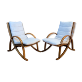 Paire de fauteuils WK Wohnen Allemagne années 1970