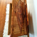 Rattan marquetry chest