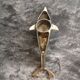 Vintage bottle opener in silver metal, 1950