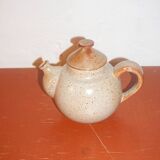 Grey Grès Teapot * vintage French stoneware * handmade ceramic * rustic pottery * warm speckled
