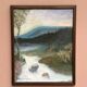 Mid-Century Oil on Canvas “River” by Unknown Artist, Vintage & Framed 36×45cm
