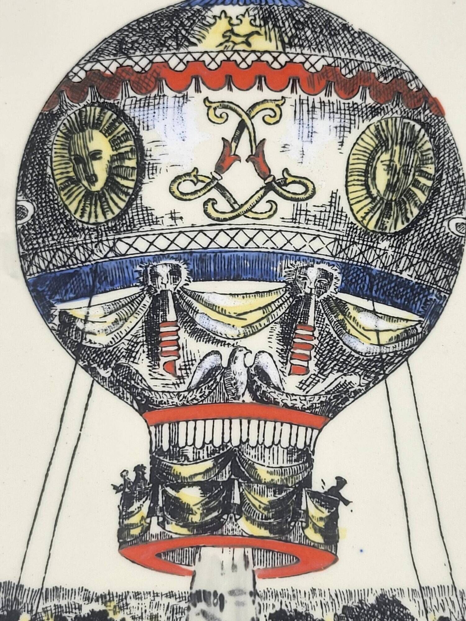 Decorative Plate Series "The Travels" in Limited Edition from Longwy France