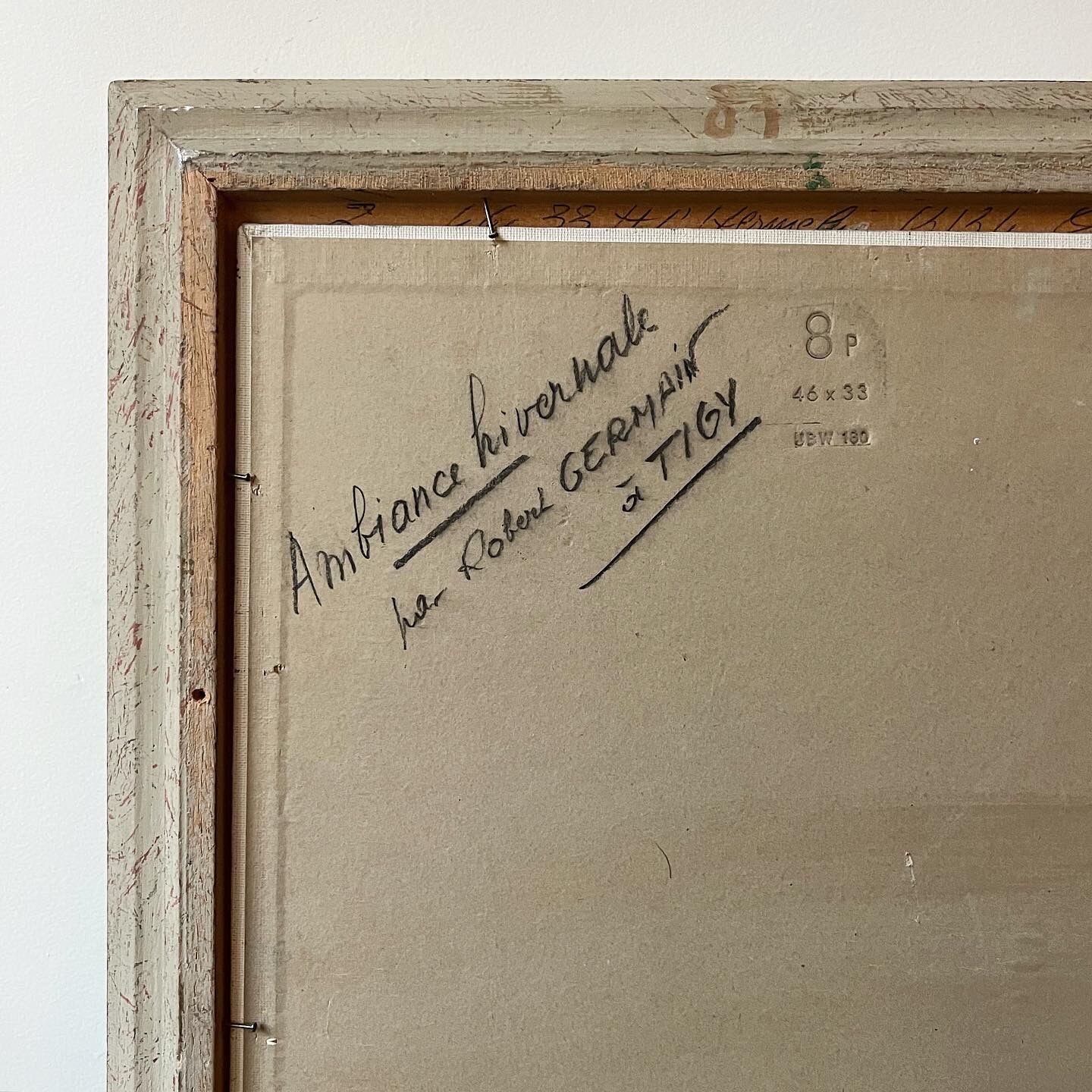 Winter atmosphere by Robert Germain - Oil on cardboard