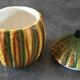 Vintage ceramic sugar bowl by Barettoni Nove, melon shape, Italy