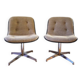 Paire de chaises pivotante de Randal Buck pour Steelcase Strafor vintage
