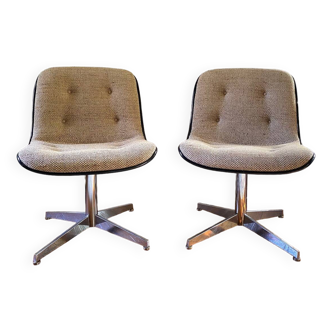 Paire de chaises pivotante de Randal Buck pour Steelcase Strafor vintage
