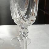 Six flûtes à champagne en cristal