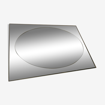 Heavy 2 tone Italian glass mirror