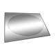 Heavy 2 tone Italian glass mirror