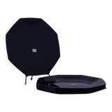 6 "Octime" black Arcoroc dinner plates