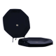 6 "Octime" black Arcoroc dinner plates