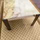 Wood chrome marble coffee table