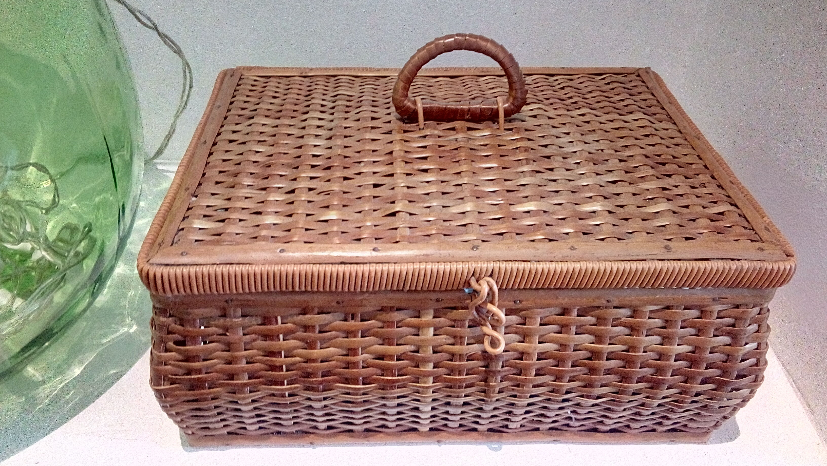 Vintage wicker sewing box