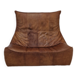 Montis “The Rock” Sofa In Brown Leather By Gerard Van Den Berg, 1970s