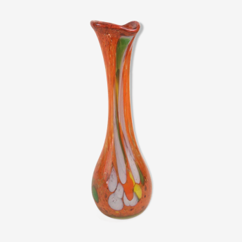 Vase soliflore en verre Vintage