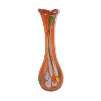 Vase soliflore en verre Vintage