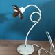 Bedside lamp patinated metal flower lotus copper