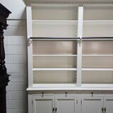 White bookcase library cabinet bookcase with ladder