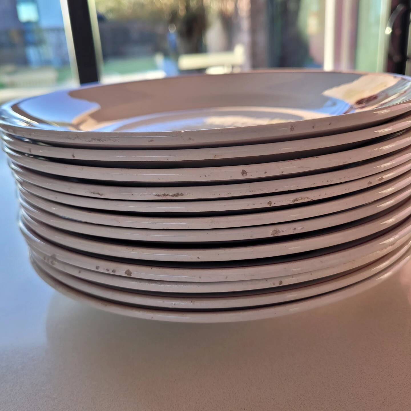 Lot of 12 old Rose Mai plates