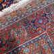 1940s vintage wool medallion rug, red and navy, 206 × 320 cm