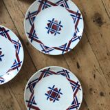Set of 10 dessert plates in earthenware