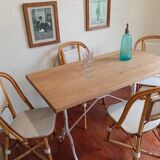 Set of 4 bistro chairs Maison Drucker from the 1990s.