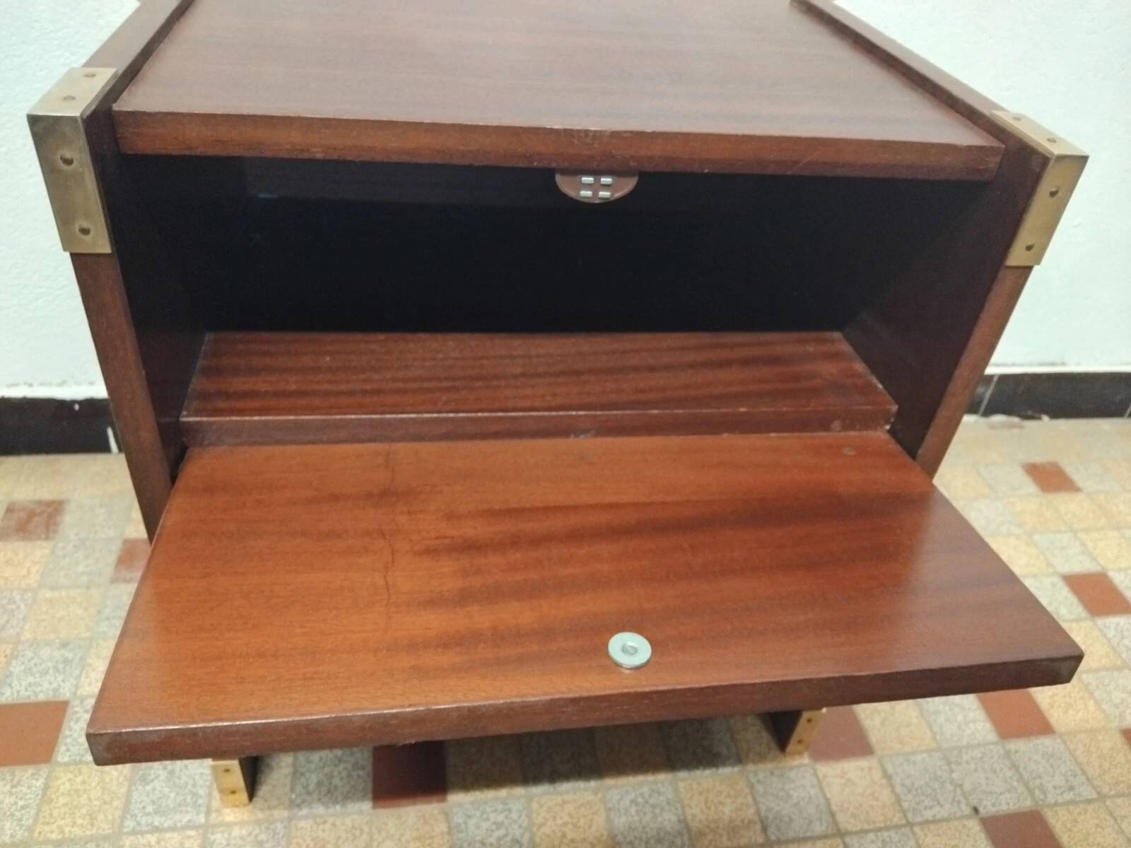 Antique vintage boat style bedside table