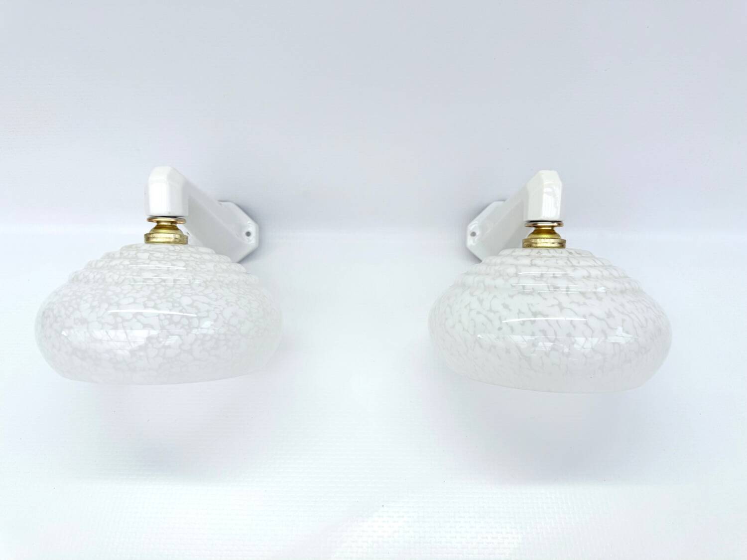 Antique porcelain wall lights