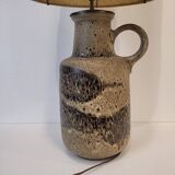 Lámpara cerámica Fat Lava con pantalla original, Scheurich Keramik, 60’s