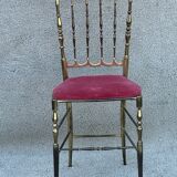 Chiavari chair in gilded brass
