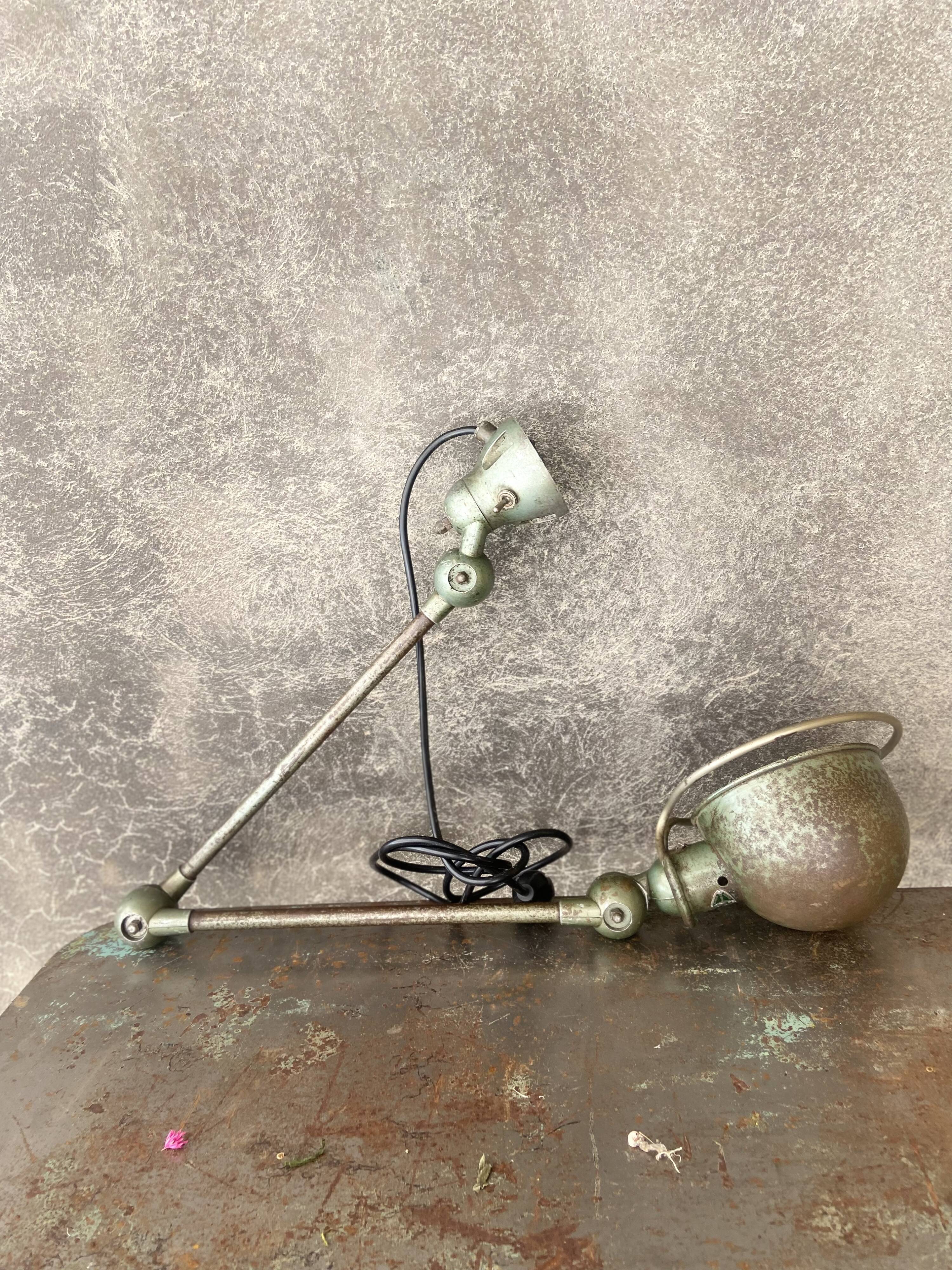 Jielde patinated lamp 1950
